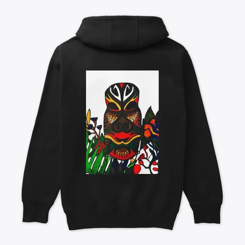 Hand-Drawn Art of African Mask V1